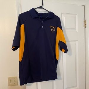 WVU (West Virginia University) NCAA Men’s Medium Polo.  Excellent condition.